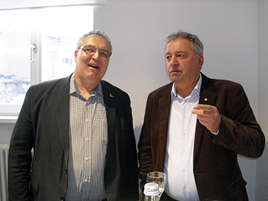 Der AfA-Landesvorsitzende Rheinland- Pfalz, Michael Jung (links), und der Speyerer Karl-Heinz Weinmann (rechts).