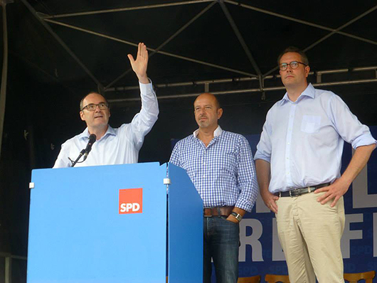 Drei Pfälzer MdL: Bernhard Kukatzki, Walter Feiniler, Alexander Schweitzer (v.l.). Drei Pfälzer MdL: Bernhard Kukatzki, Walter Feiniler, Alexander Schweitzer (v.l.).